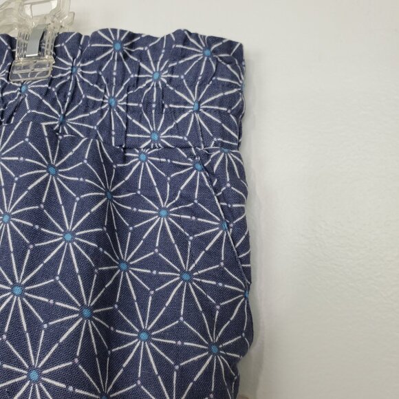 A New Day Linen Blend High Rise Pull-On Shorts Gray Blue White NEW NWT Size 2X - Picture 4 of 9